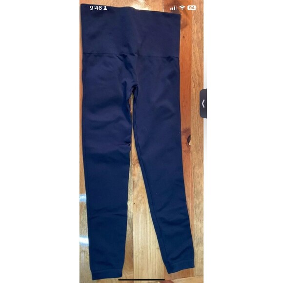 SPANX Leggings Black Womens Size M Compression Shaping High Rise - Picture 7 of 7